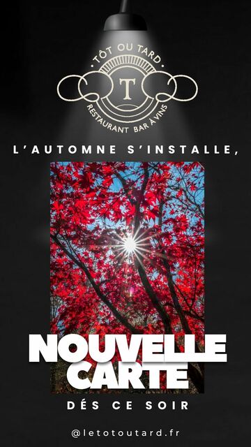 La Nouvelle carte d'Automne est arrivée